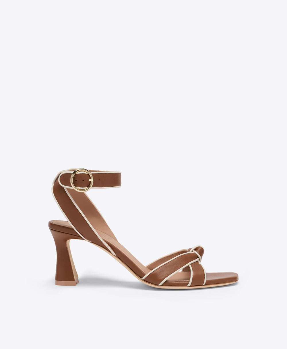 Rudi 70 Brown Leather Heeled Sandals  Malone Souliers
