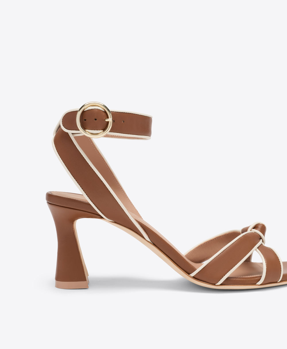 Rudi 70 Brown Leather Heeled Sandals  Malone Souliers