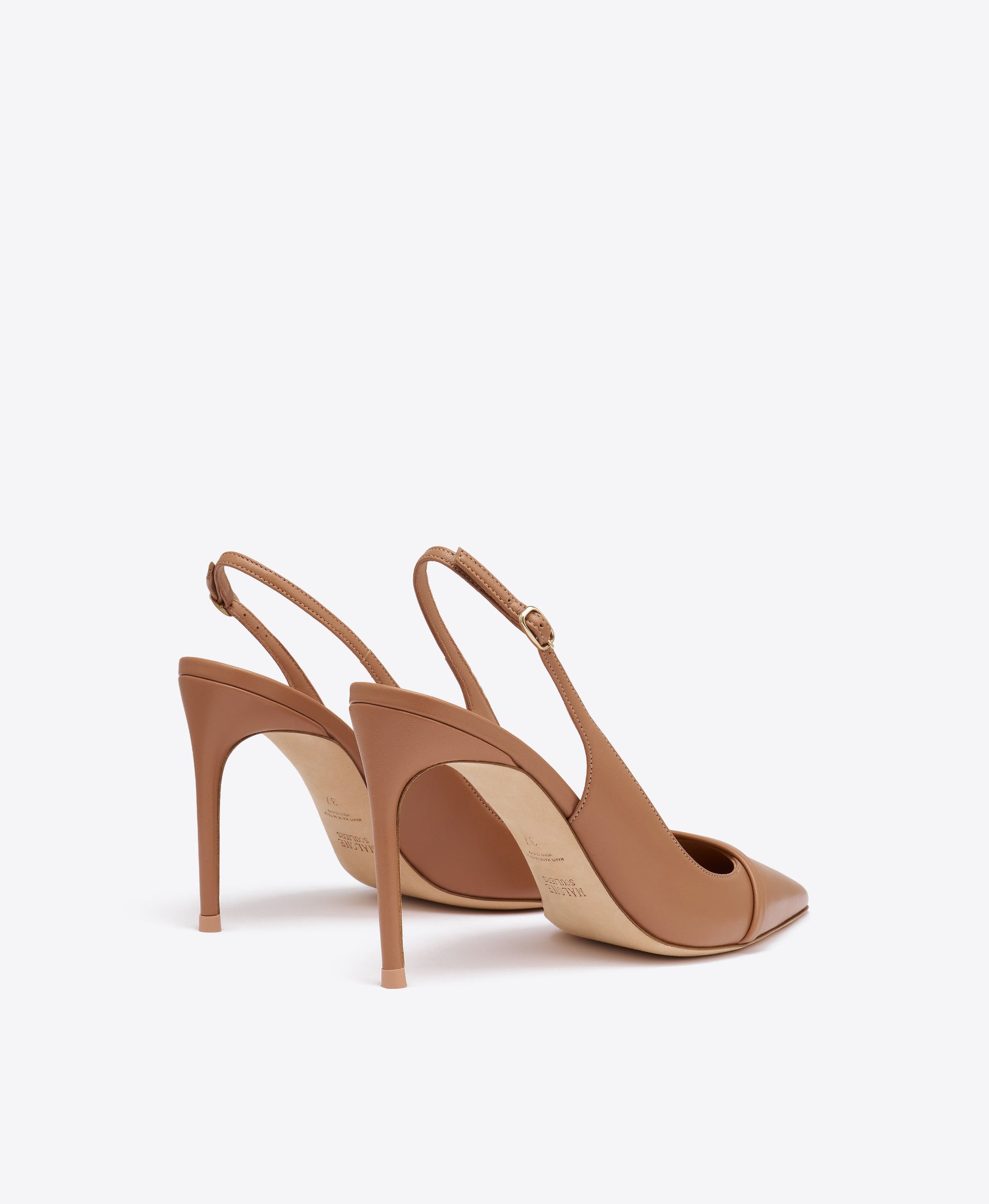 Schiffer 90 Blush Leather Slingback Pumps Malone Souliers