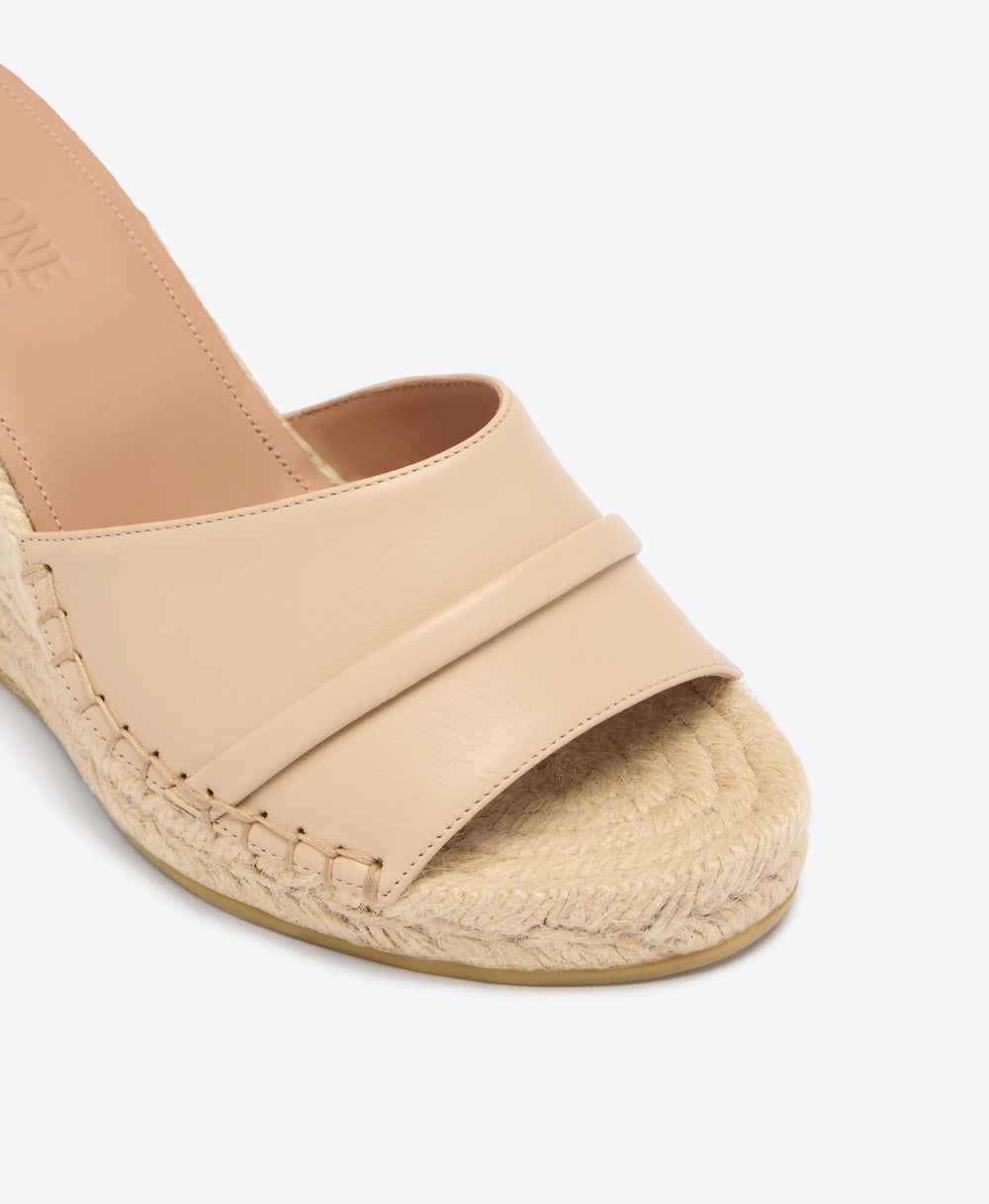 Soleil 85 Buff Leather Wedge Sandals Malone Souliers