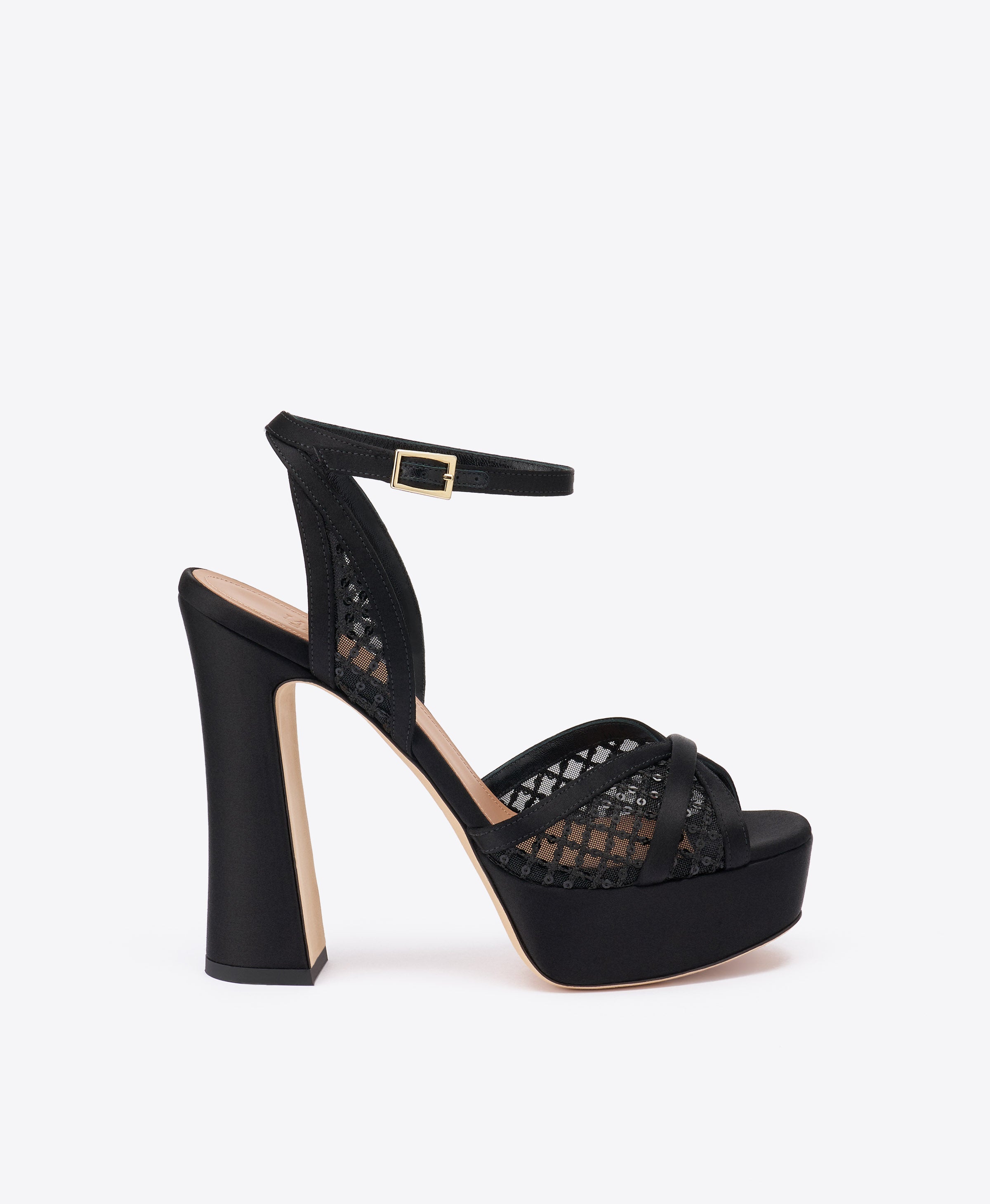 Sylvie 125 Sequin Mesh Platform Sandals