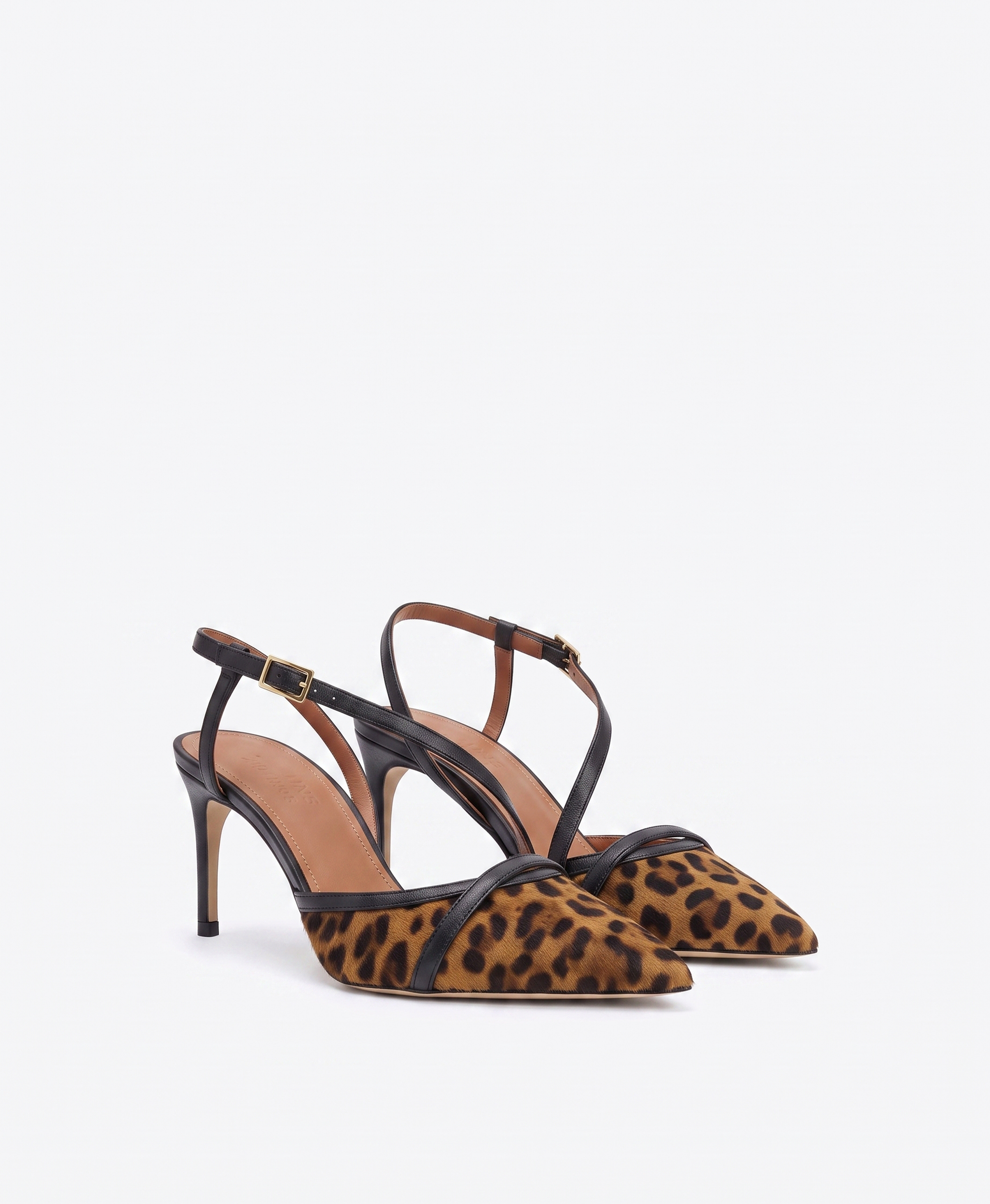 Valeria 70 Leopard-print Calf Hair Slingbacks