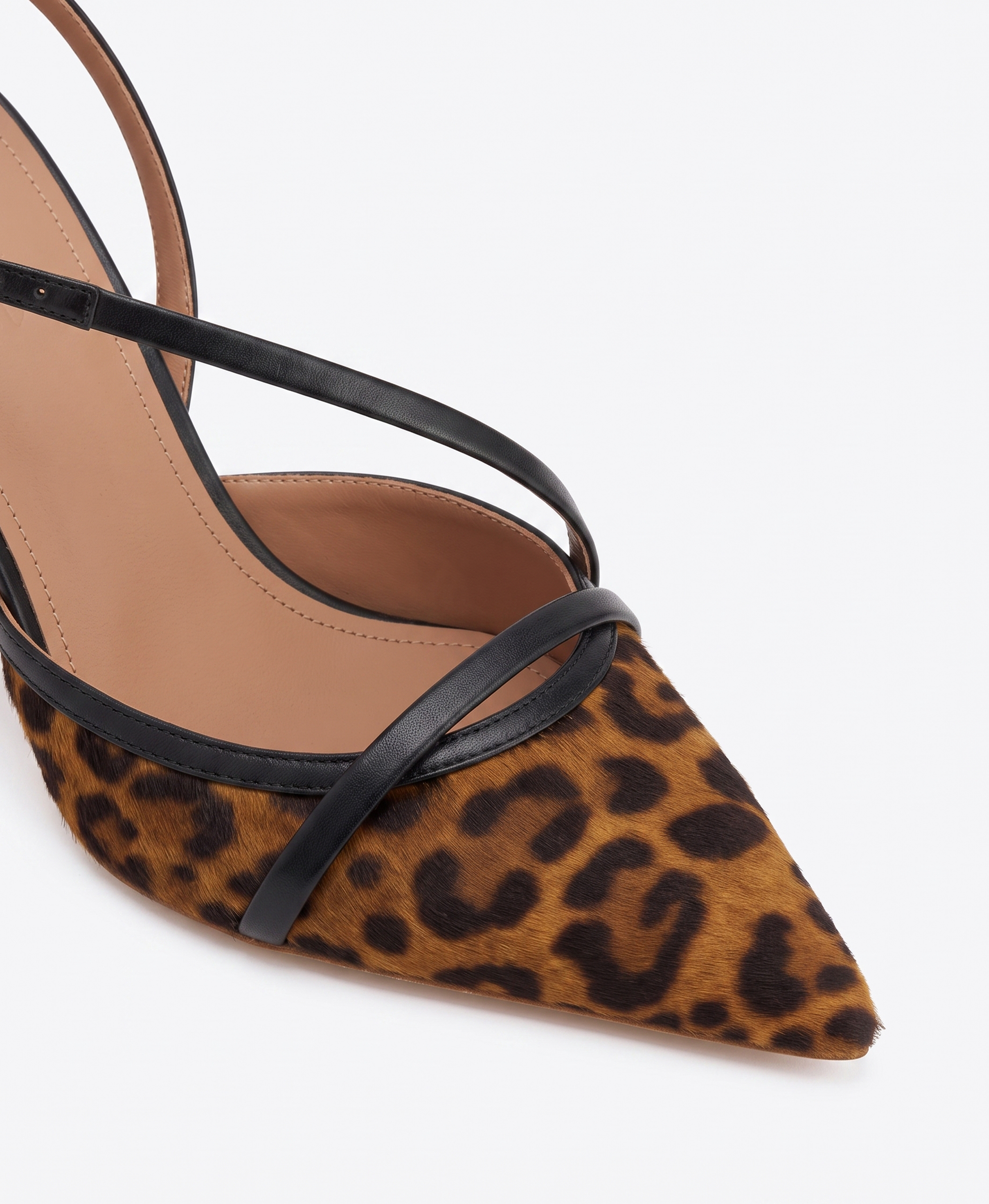 Valeria 70 Leopard-print Calf Hair Slingbacks