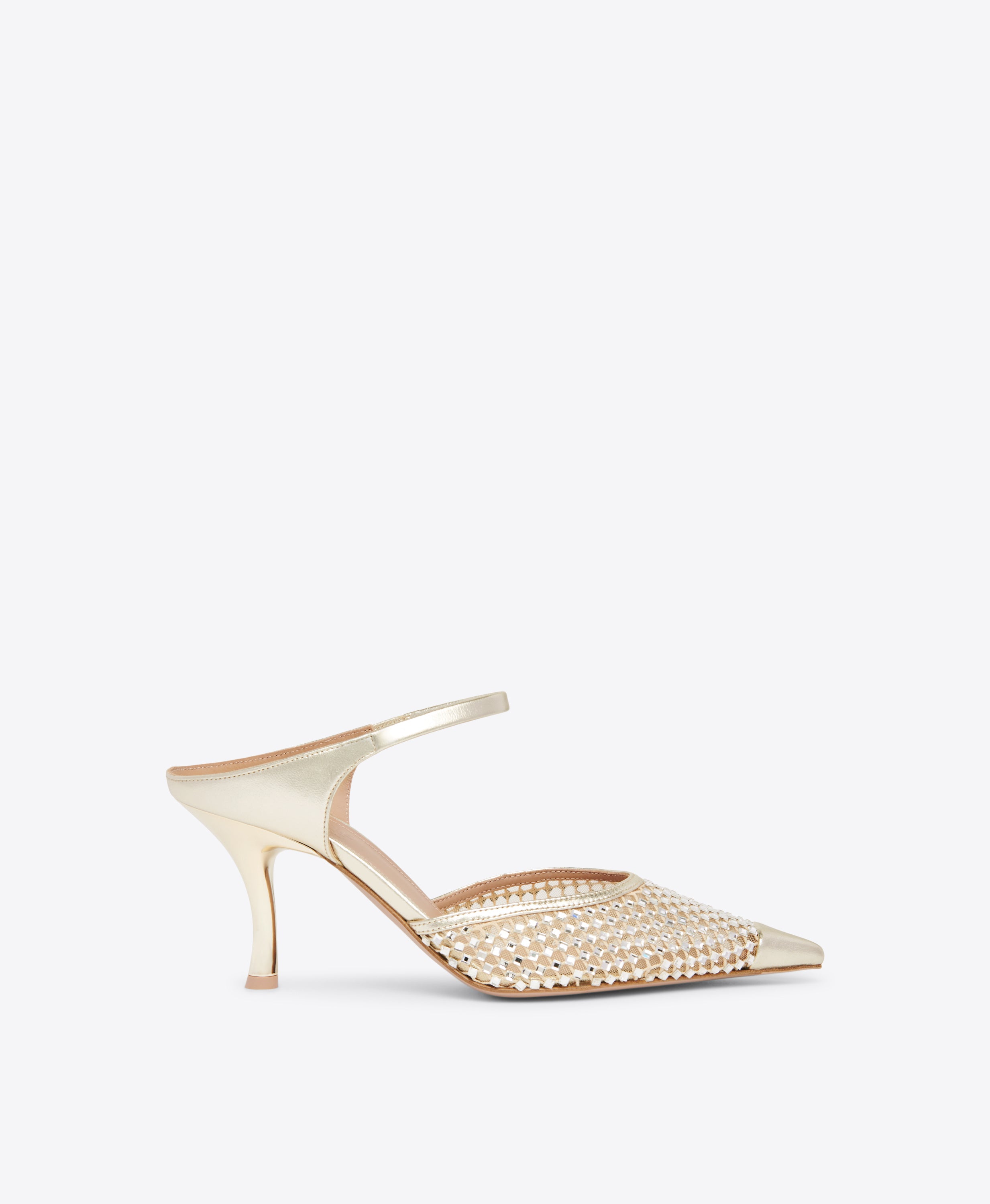Vega 70 Crystal Leather Mules