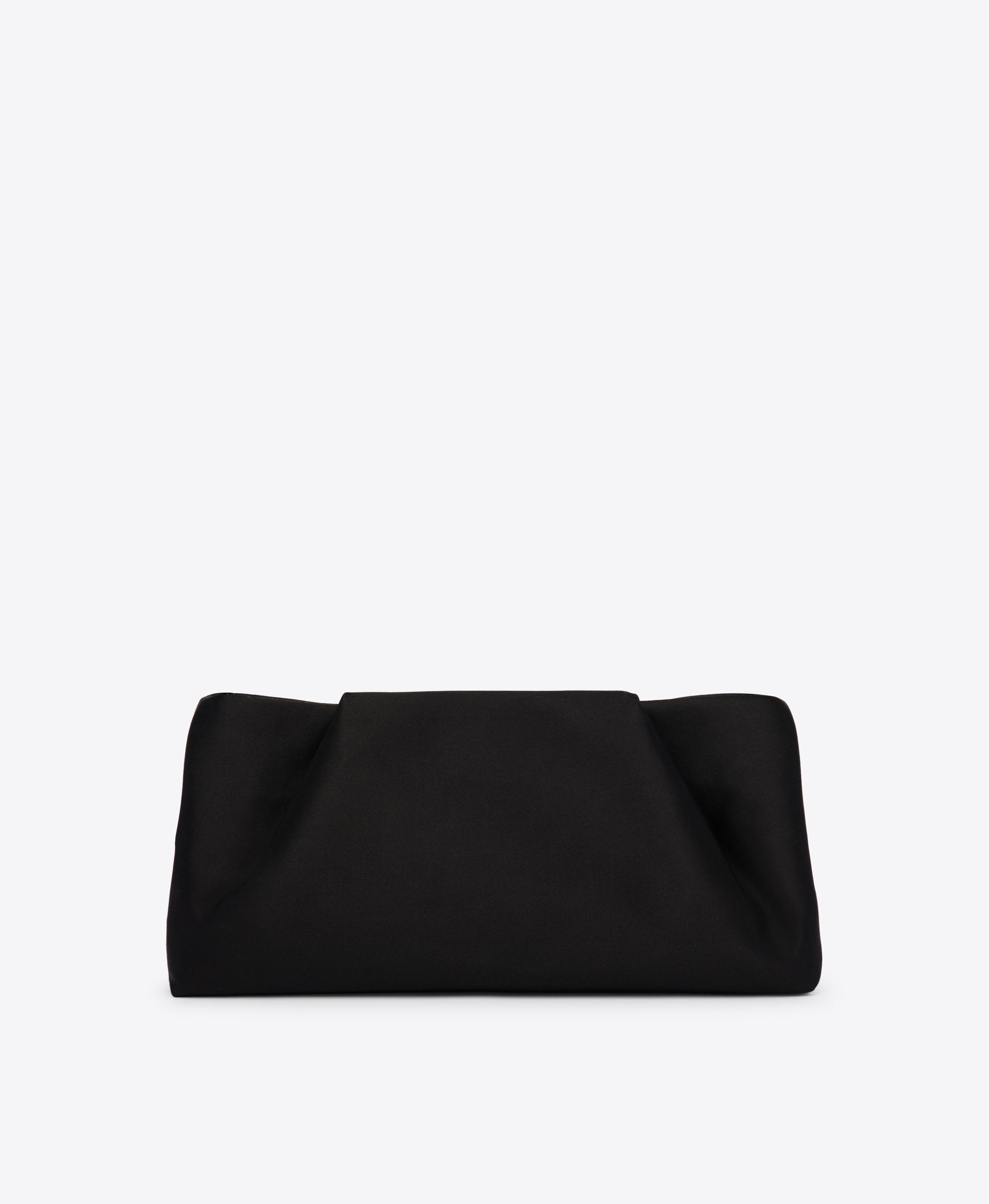  Vittoria Black Satin Clutch Bag Malone Souliers