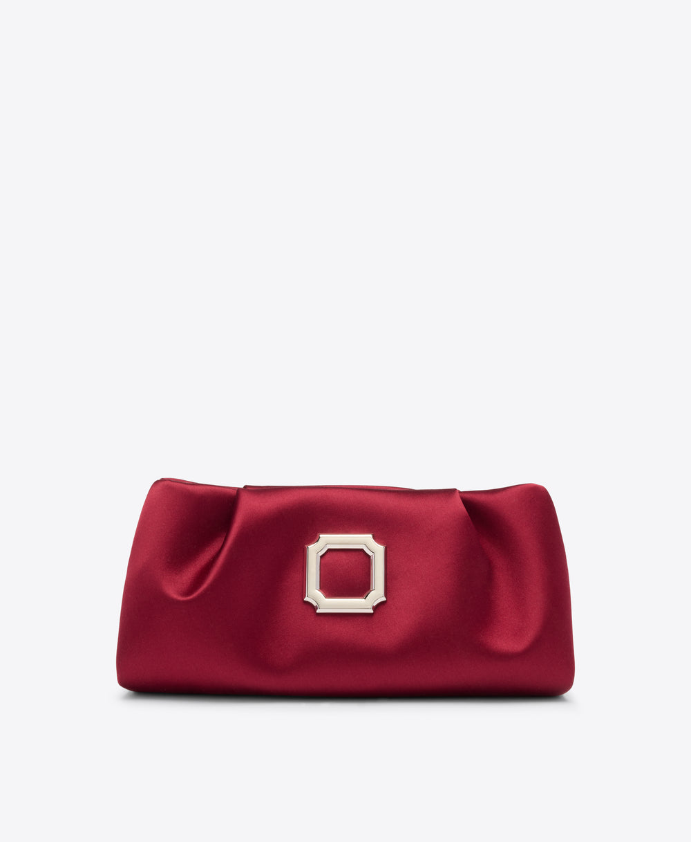 Vittoria Red Satin Clutch Bag Malone Souliers