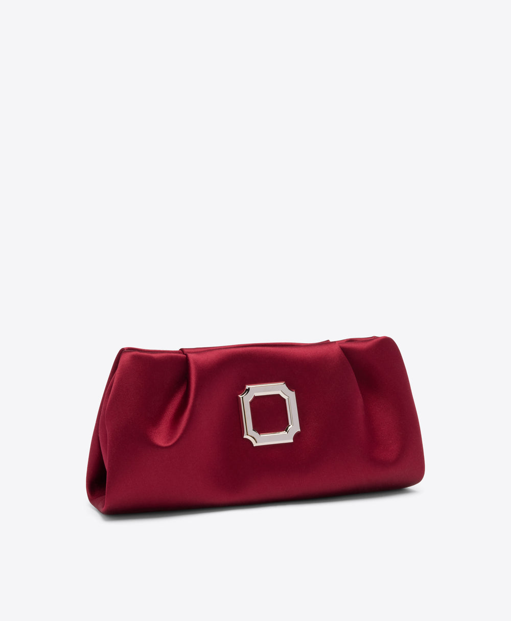 Vittoria Red Satin Clutch Bag Malone Souliers