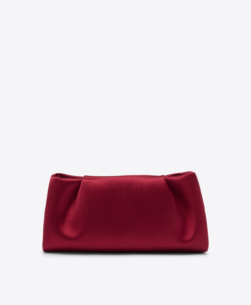 Vittoria Red Satin Clutch Bag Malone Souliers