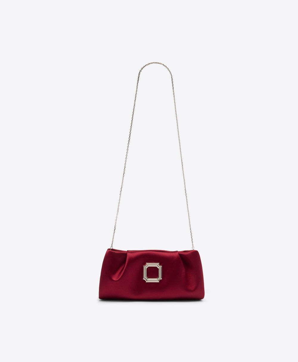 Vittoria Red Satin Clutch Bag Malone Souliers
