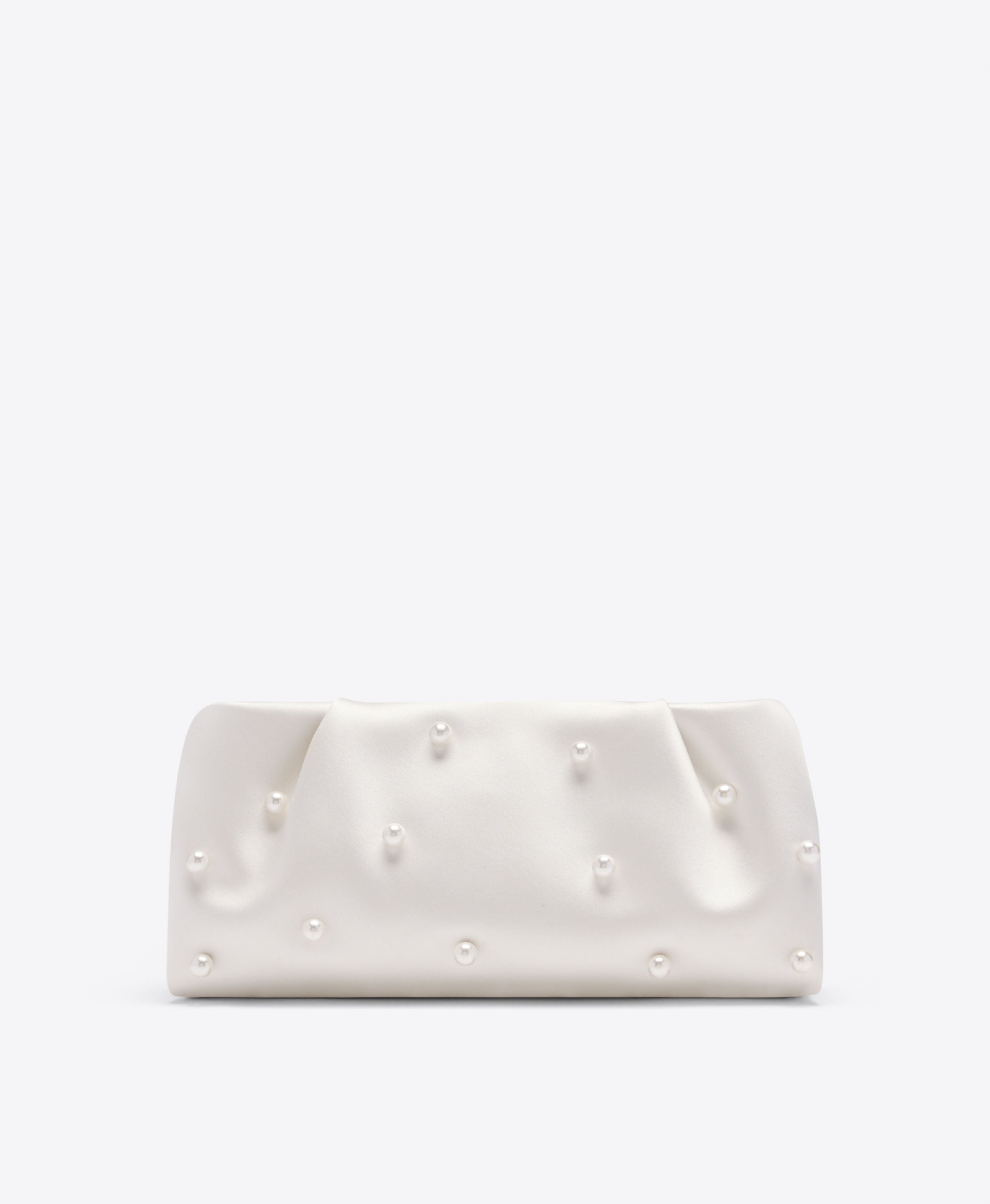 Vittoria White Satin Clutch Bag | Malone Souliers