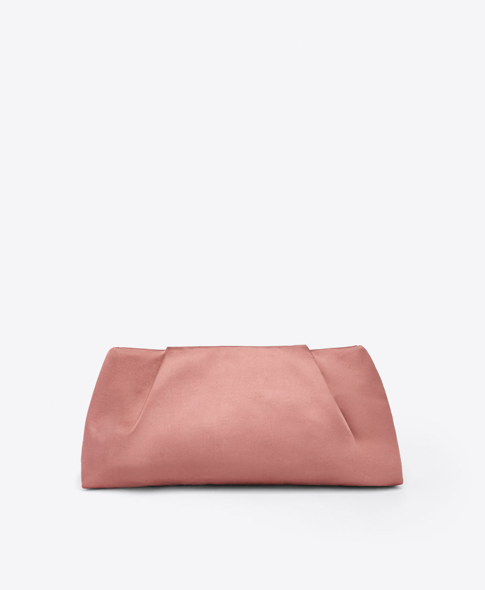 Vittoria Mauve Satin Clutch Bag Malone Souliers