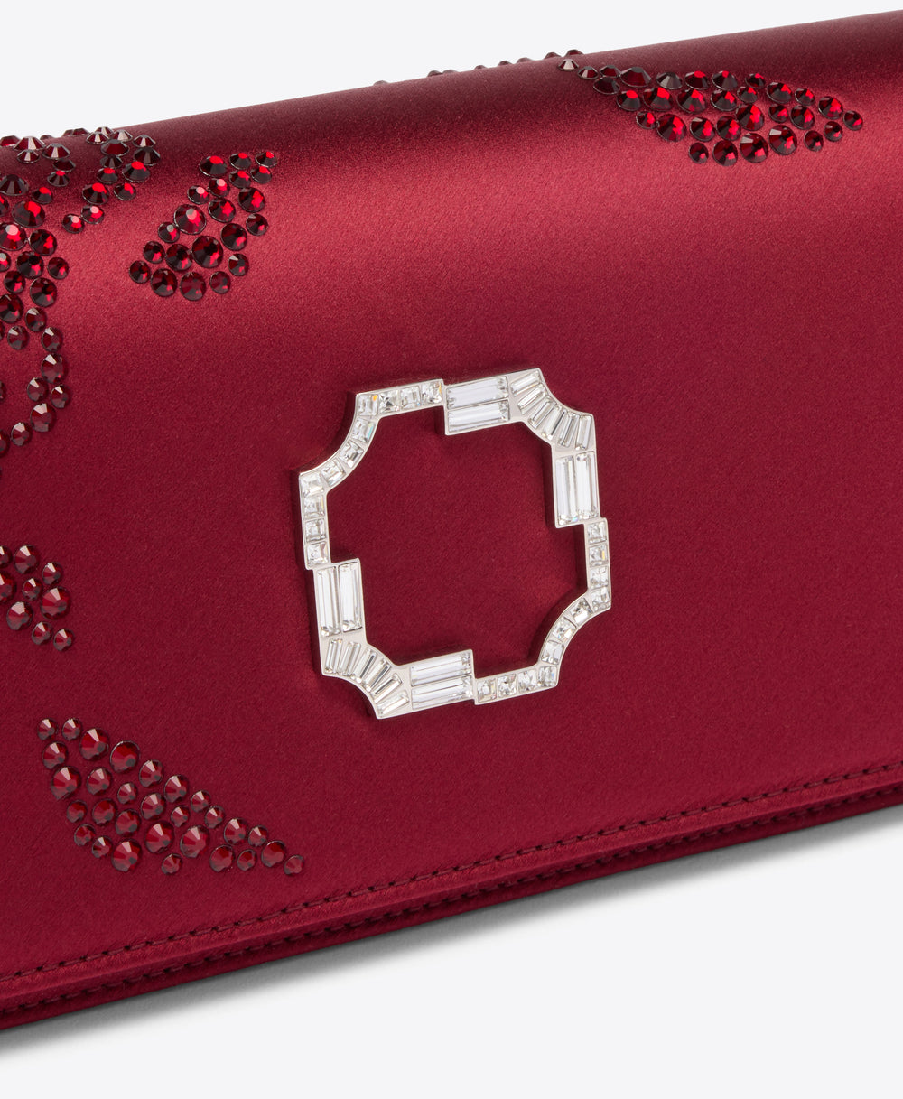 Vivien Red Satin Clutch Bag Malone Souliers