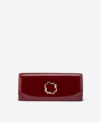 Vivien Red Patent Clutch Bag