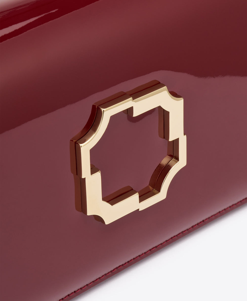 Vivien Red Patent Clutch Bag Malone Souliers