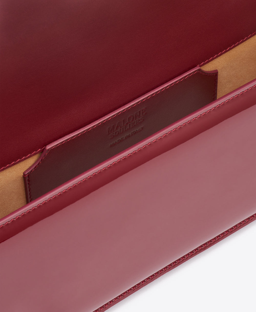 Vivien Red Patent Clutch Bag Malone Souliers