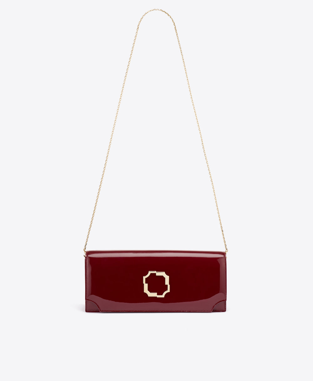 Vivien Red Patent Clutch Bag Malone Souliers