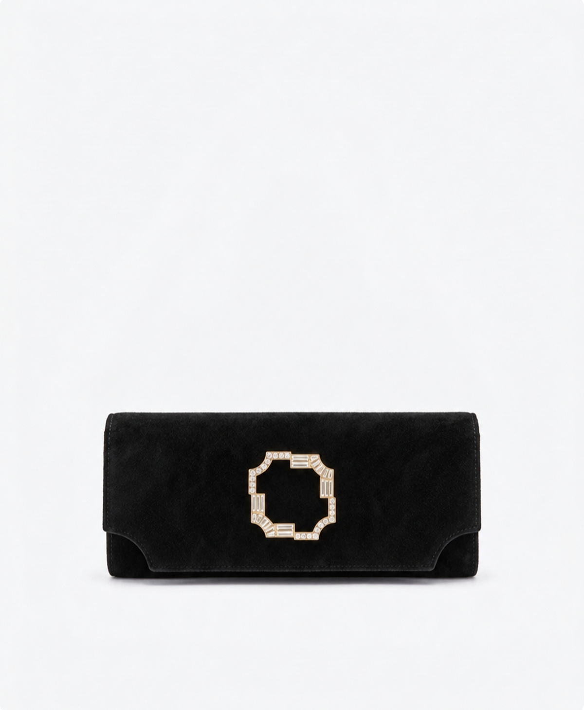 Vivien Black Suede Wallet on Chain Malone Souliers