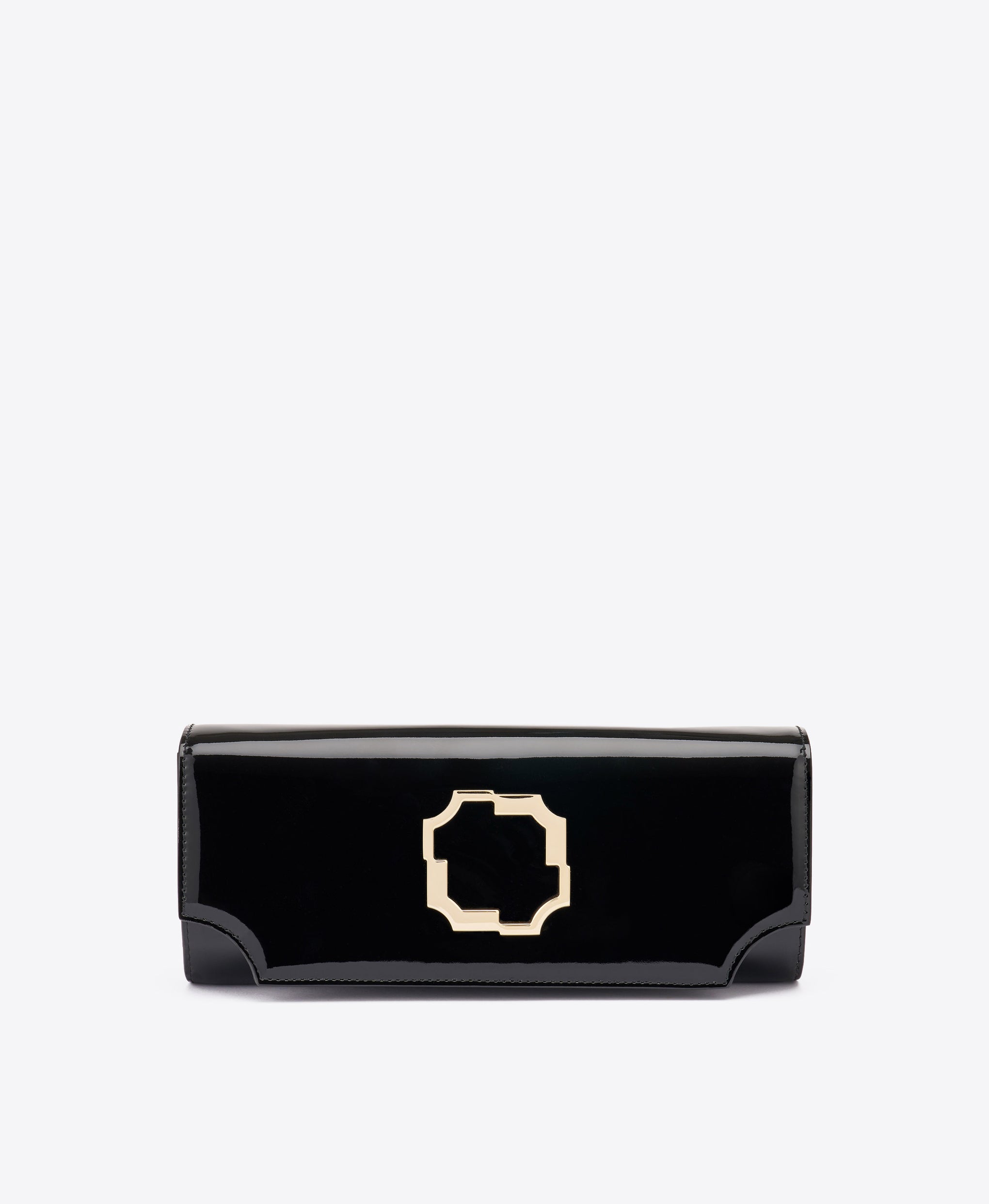 Vivien Black Patent Leather Wallet on Chain Malone Souliers