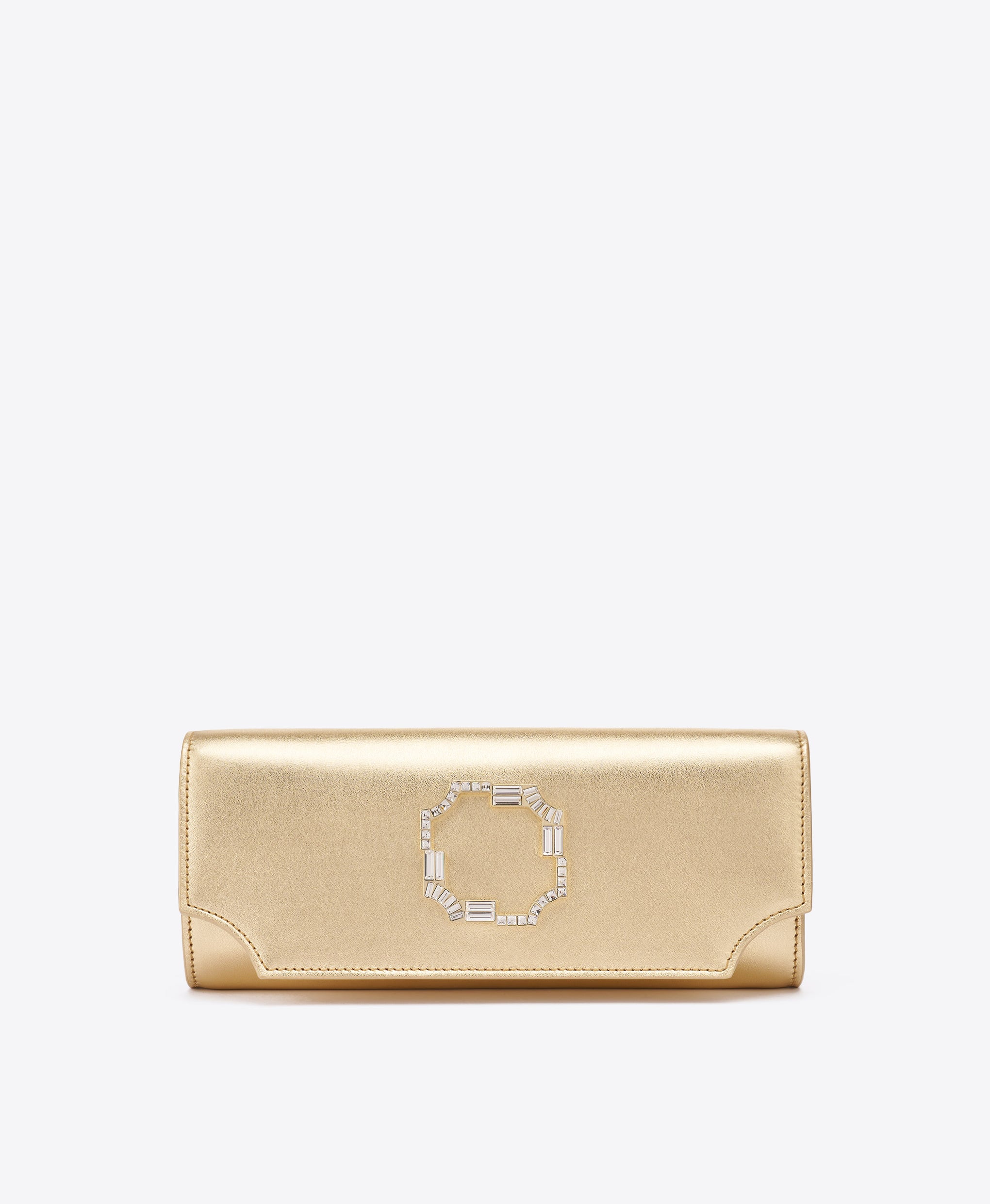 Vivien Gold Leather Wallet on Chain Malone Souliers