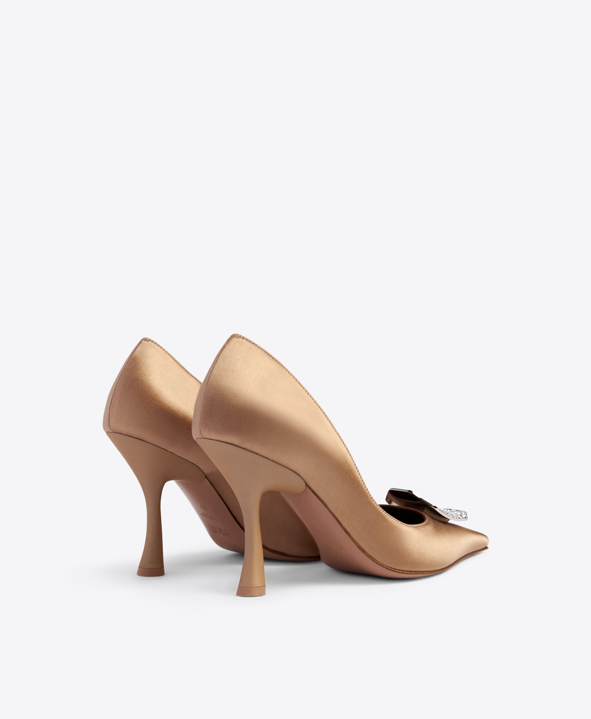 Malone Souliers Vonn 90mm Sepia Satin Heeled Pumps