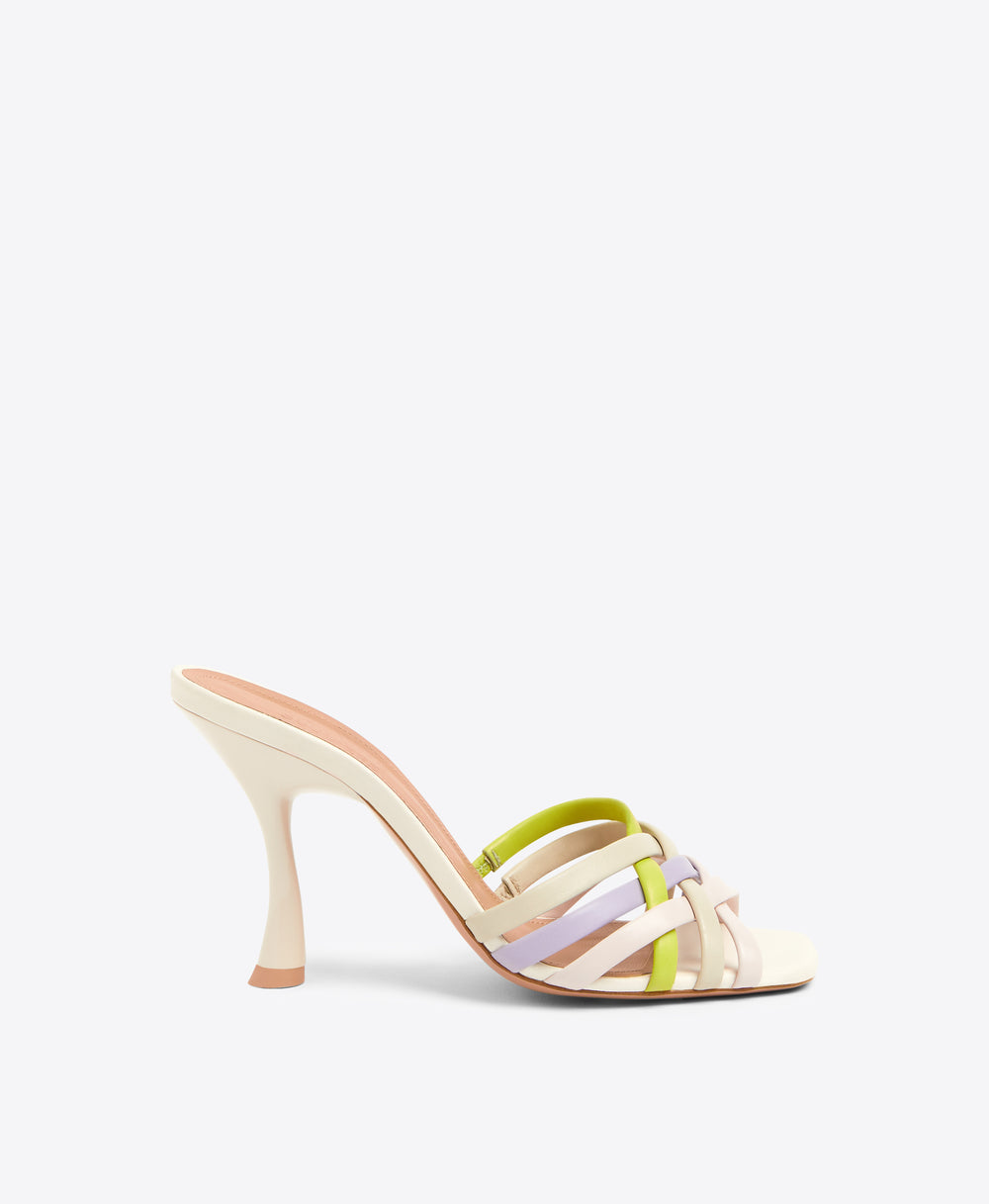 West 90 Pastel Multicolour Leather Sandals Malone Souliers