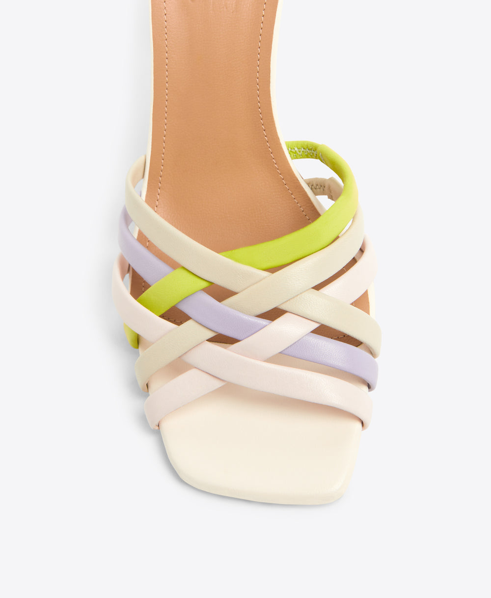 West 90 Pastel Multicolour Leather Sandals Malone Souliers