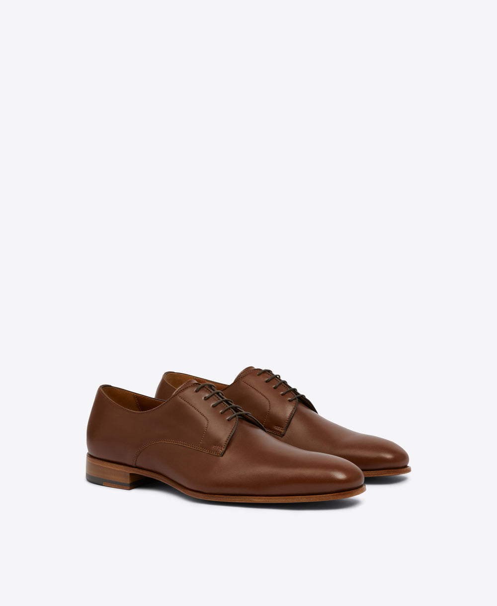 Men's Brown Leather Derby Shoes Malone Souliers