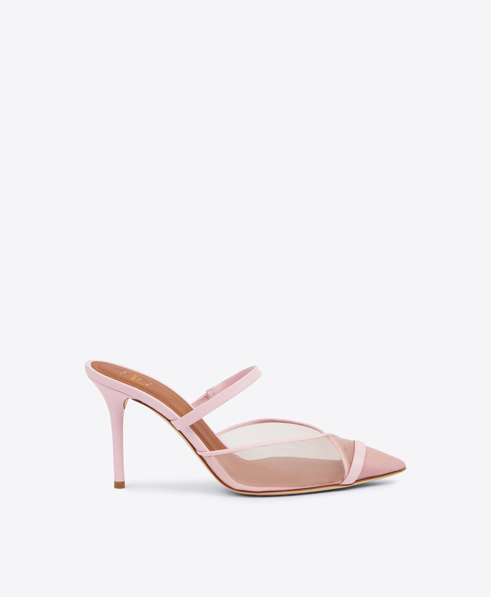 Women's Puff Pink Mesh Heeled Mules Malone Souliers