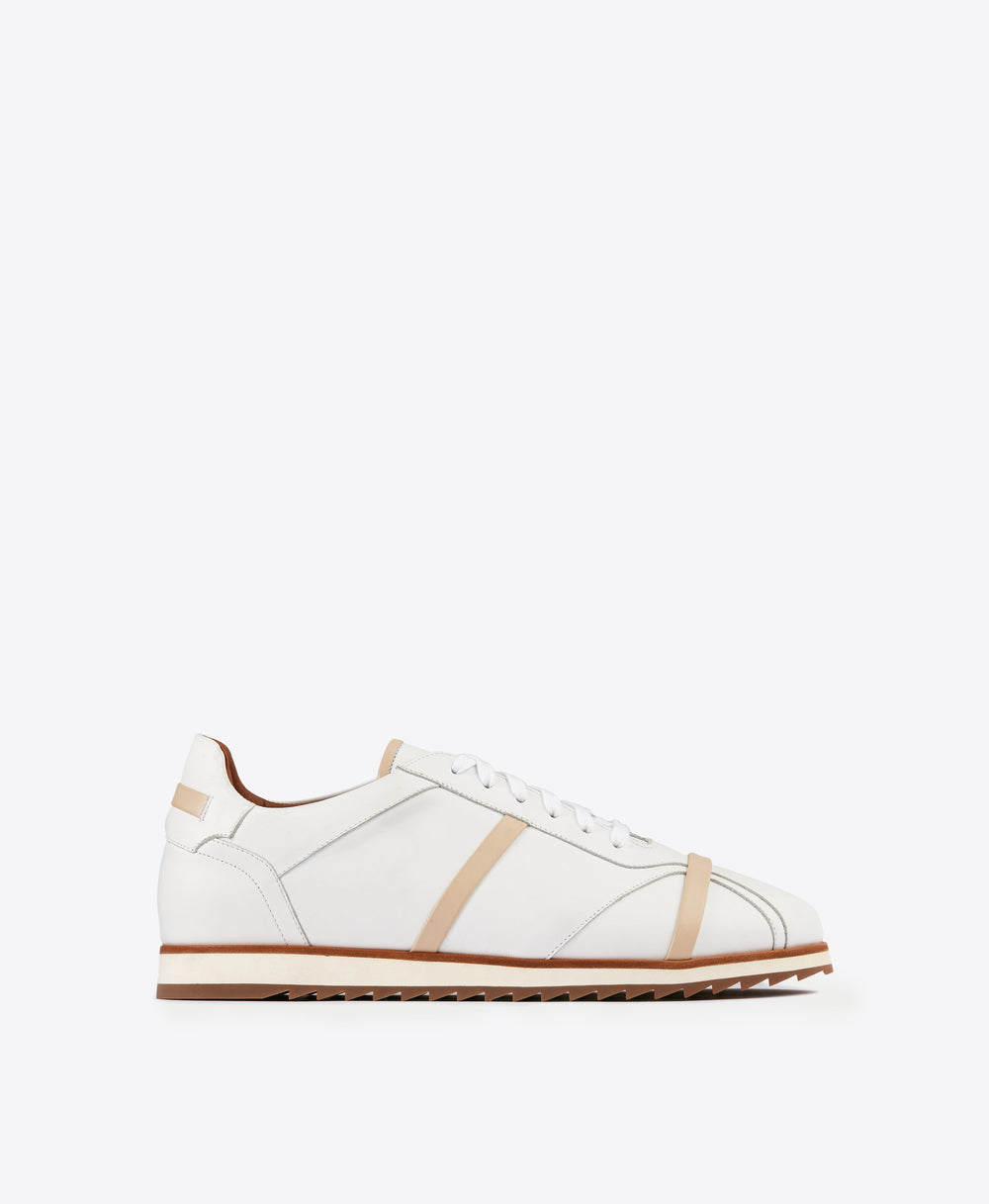 Men's Malone Souliers White Leather Sneakers