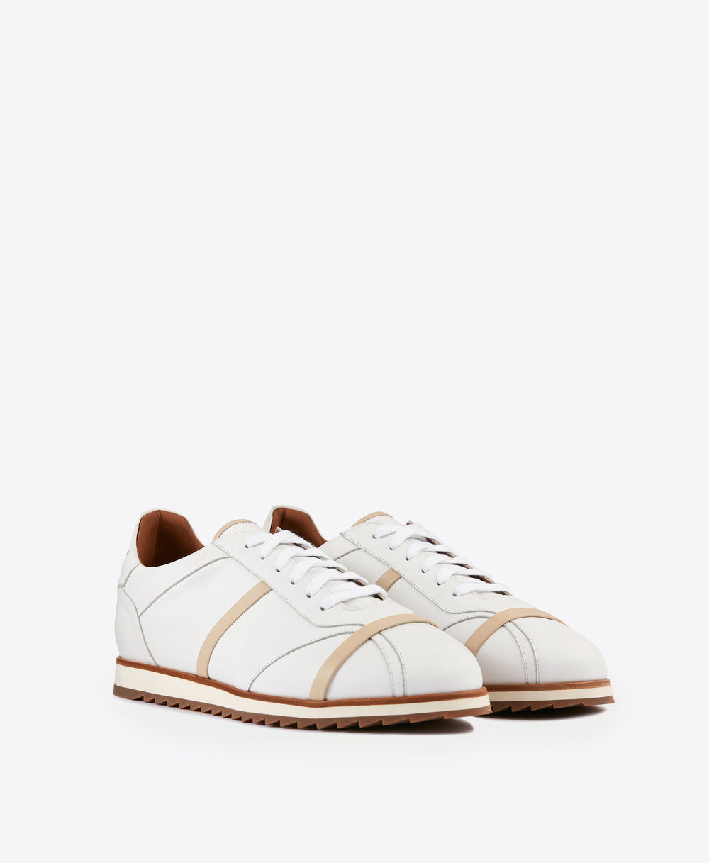 Men's Malone Souliers White Leather Sneakers