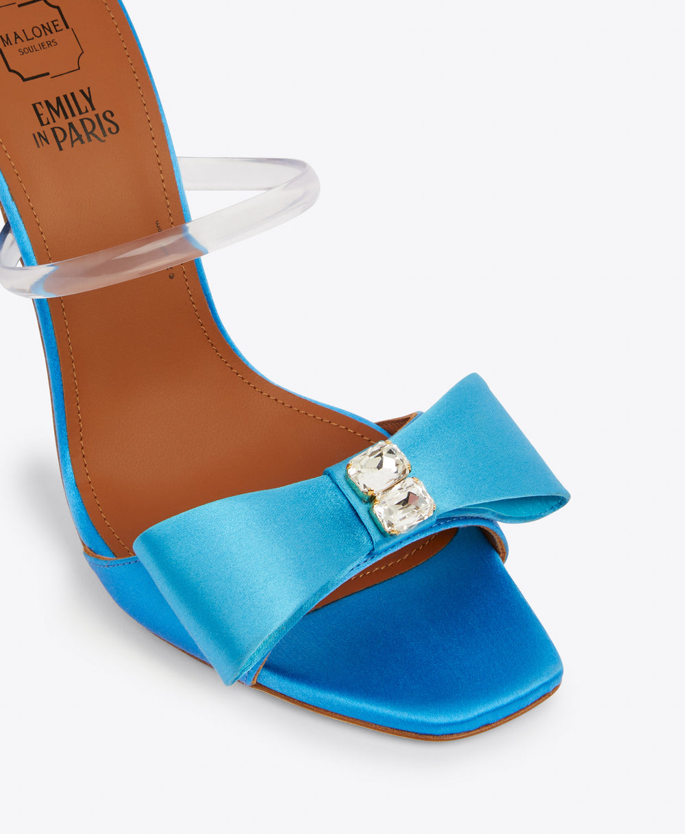 Women's Blue Satin Stiletto Heels Malone Souliers