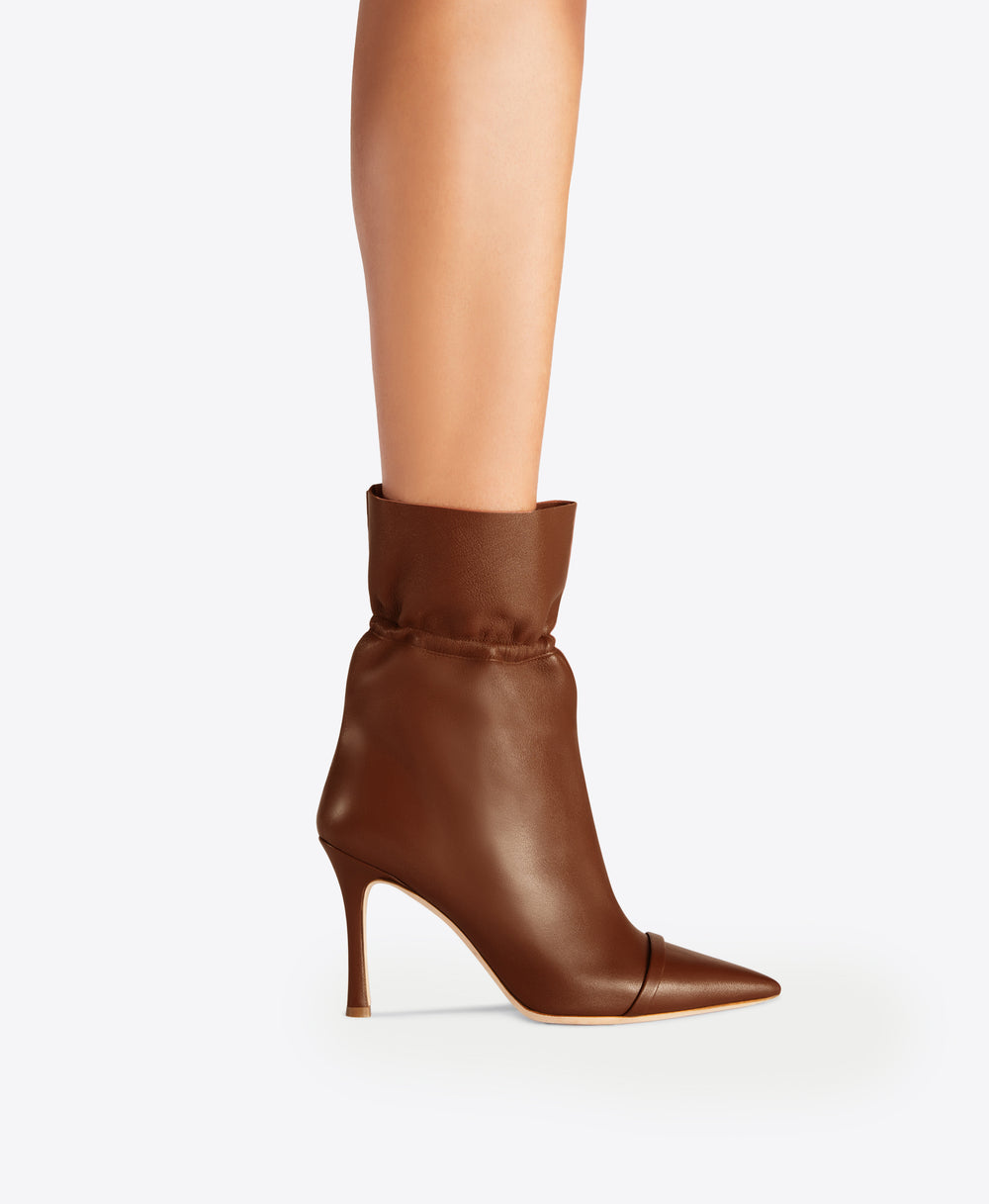 Women's Brown Leather Ankle Boots Malone Souliers