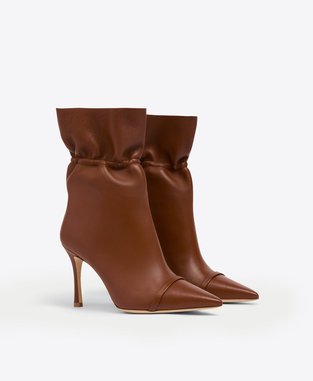 Women's Brown Leather Ankle Boots Malone Souliers