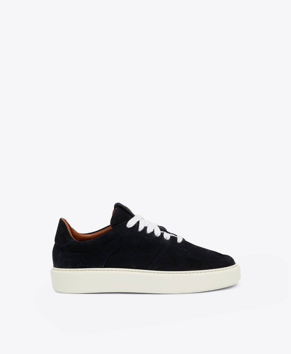 Men's Navy Suede Sneakers Malone Souliers
