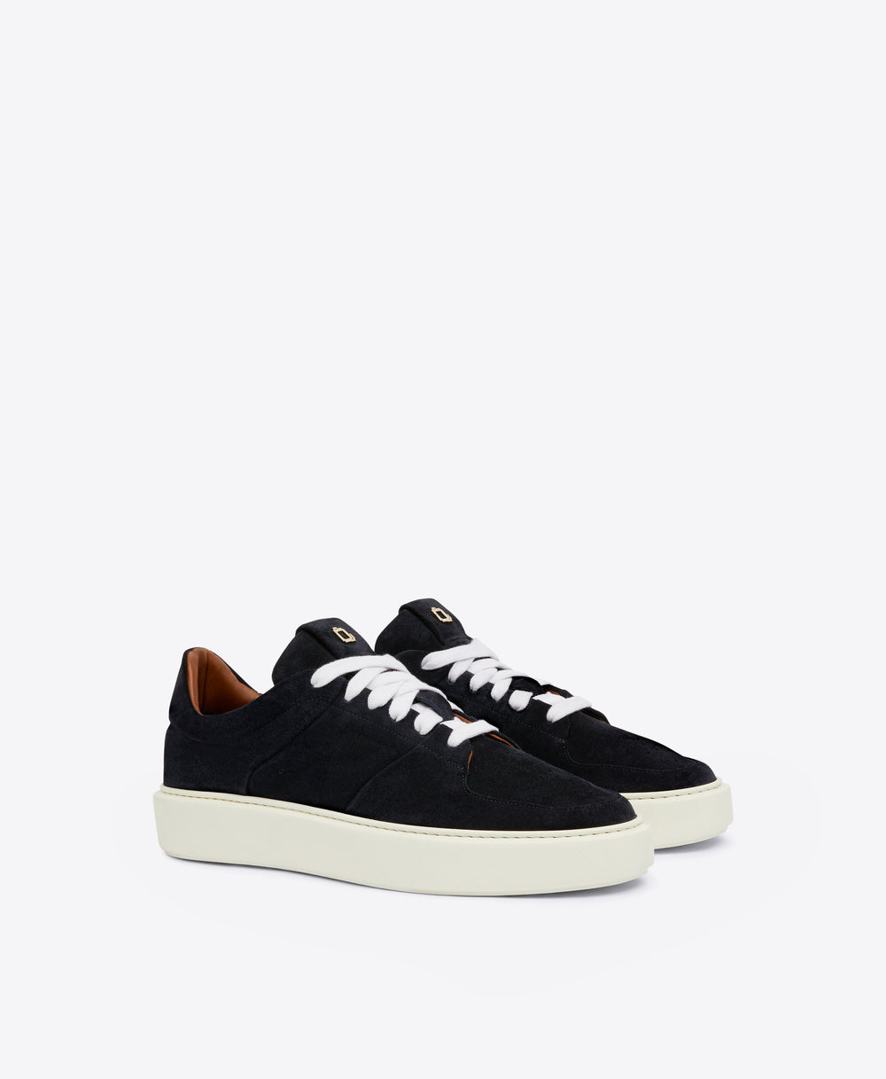 Men's Navy Suede Sneakers Malone Souliers
