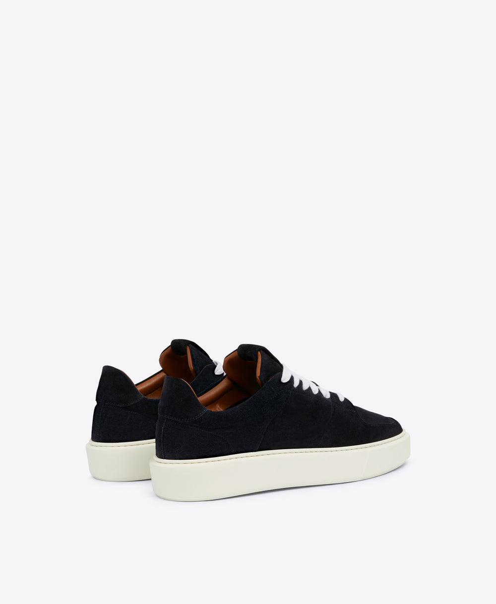 Men's Navy Suede Sneakers Malone Souliers