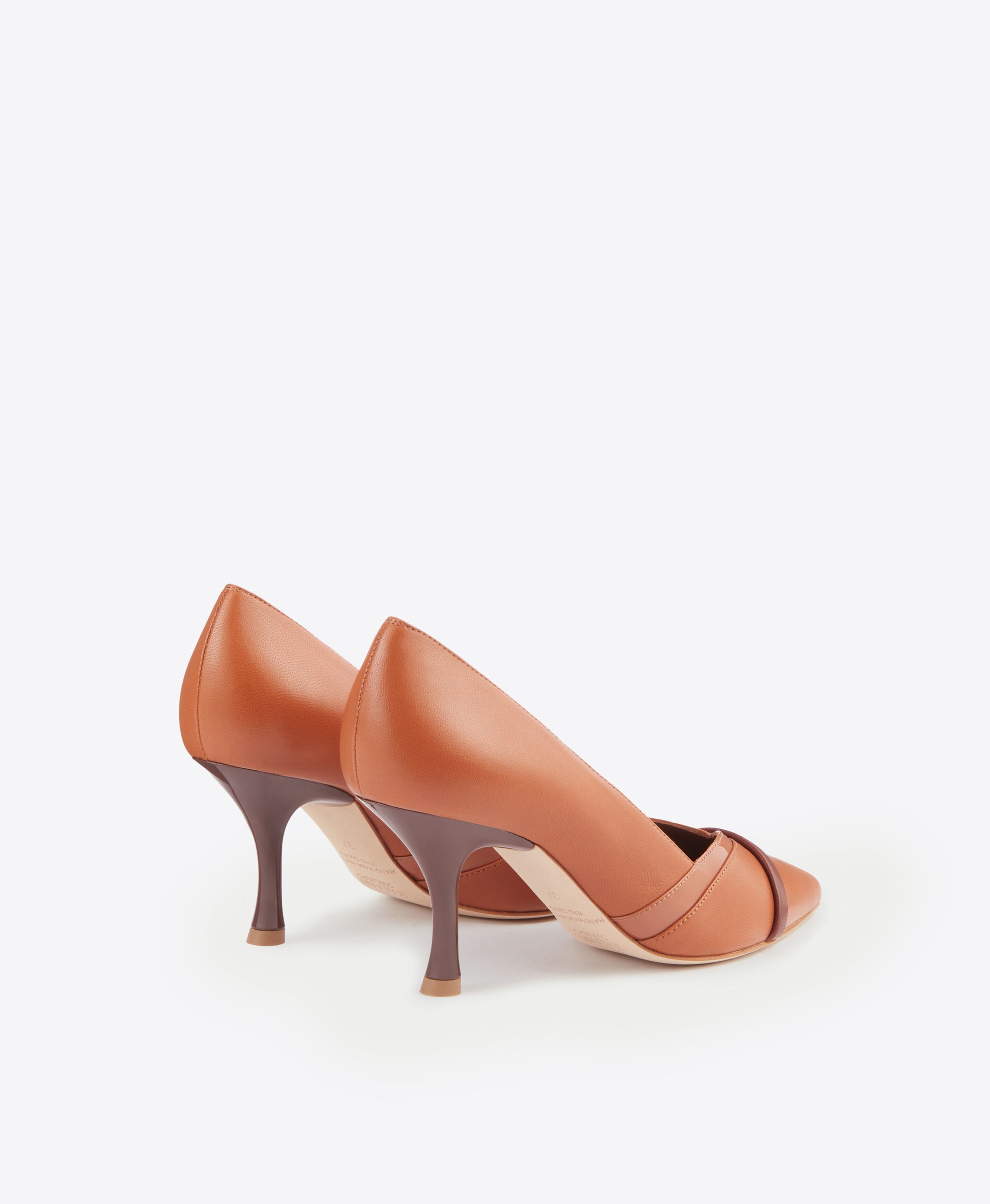 Women's Tan Leather Heeled Pumps Malone Souliers