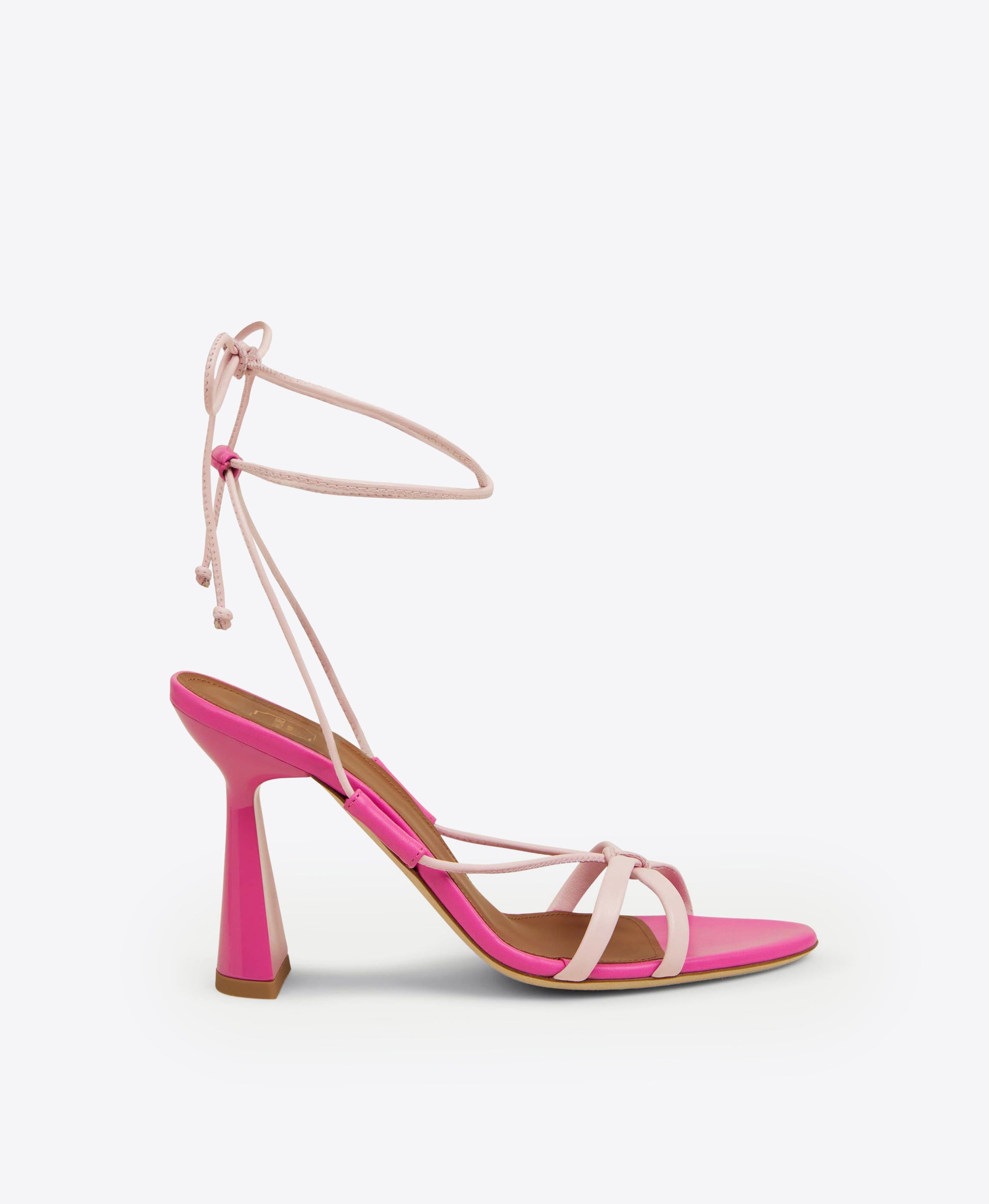 Malone Souliers Kenny 95mm Pink Leather Heeled Sandals 