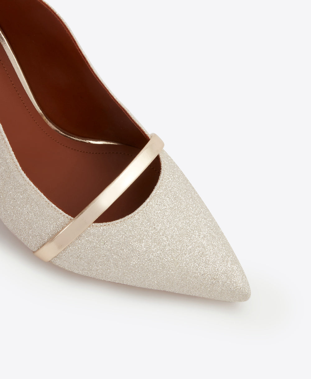 Women's Platino Glitter Heeled Mules Malone Souliers