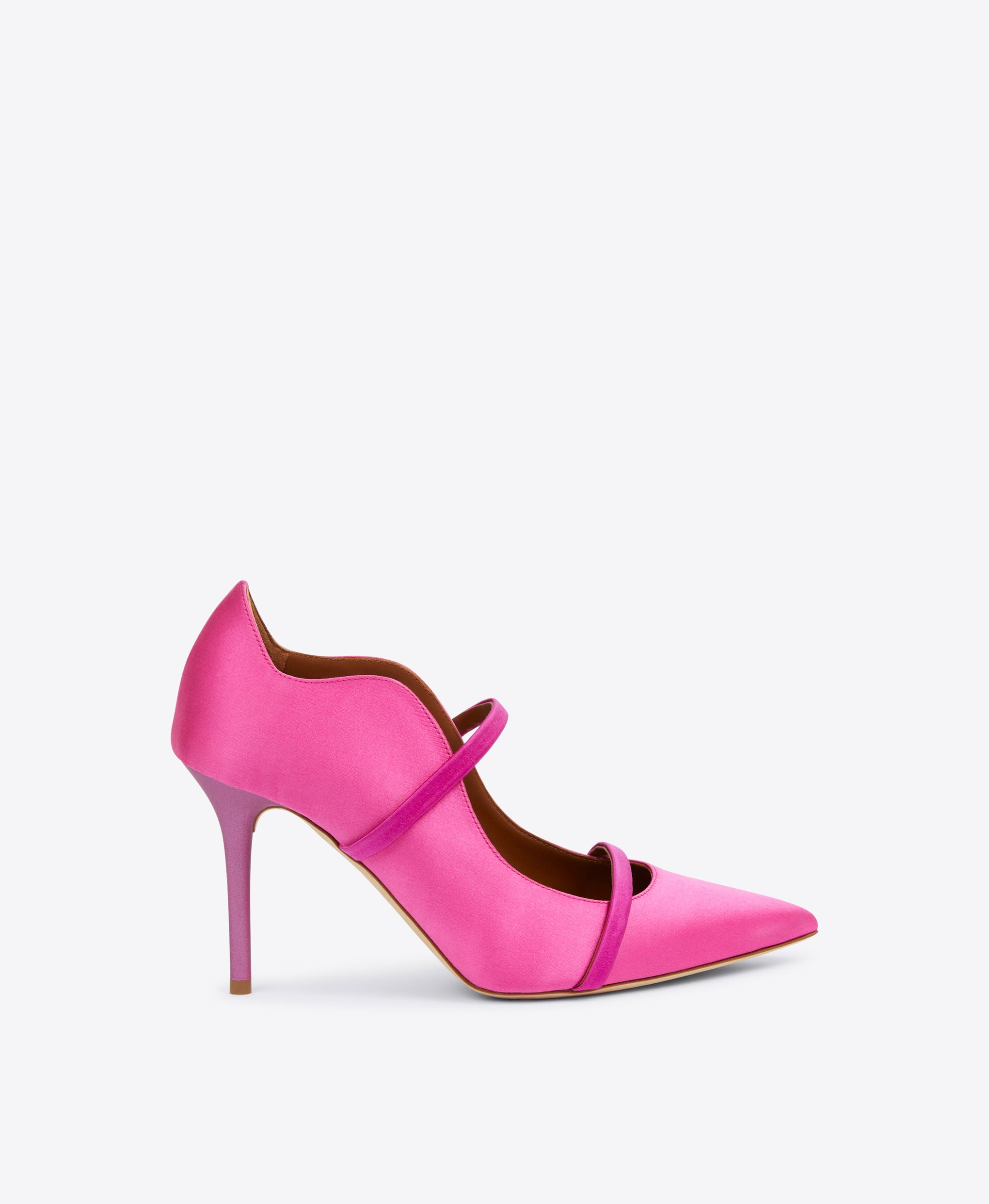 Women's Pink Satin Stiletto Pumps Malone Souliers