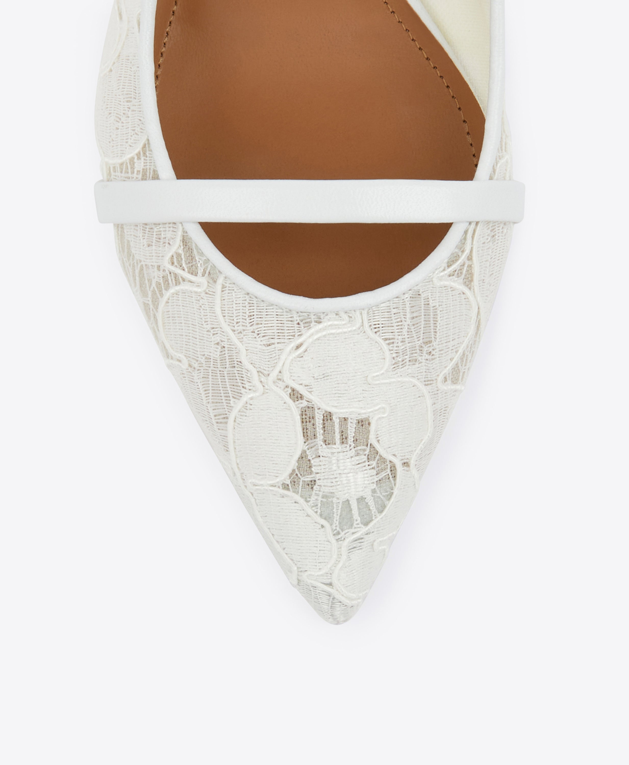 White 2025 lace flats