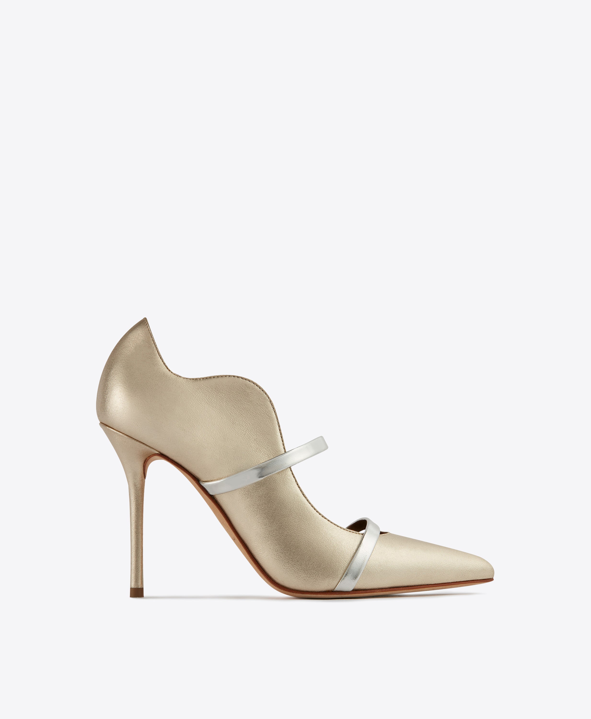Silver shop designer heels