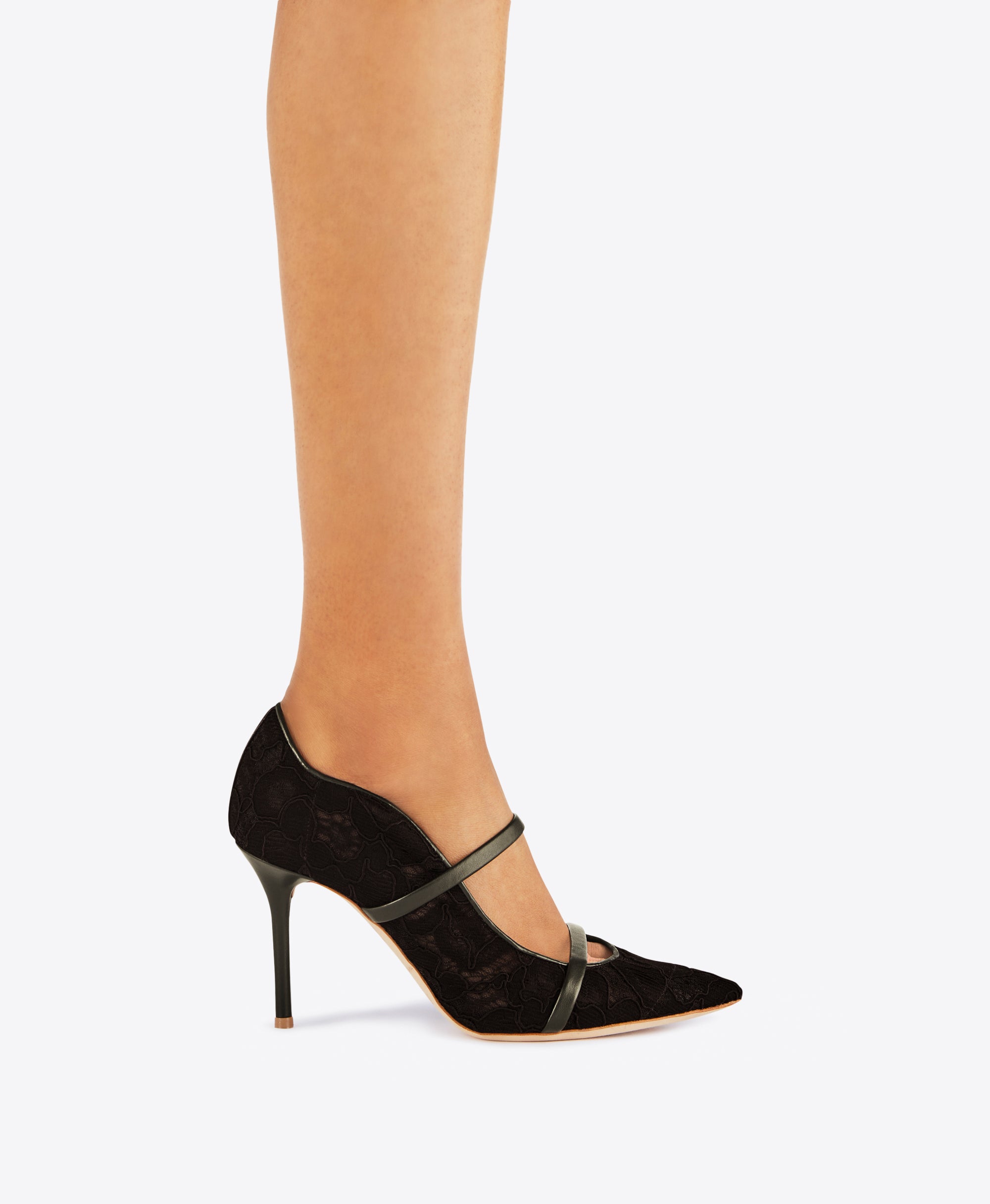 Fendi Black Lace Peep Toe Pumps - Ann's Fabulous Closeouts