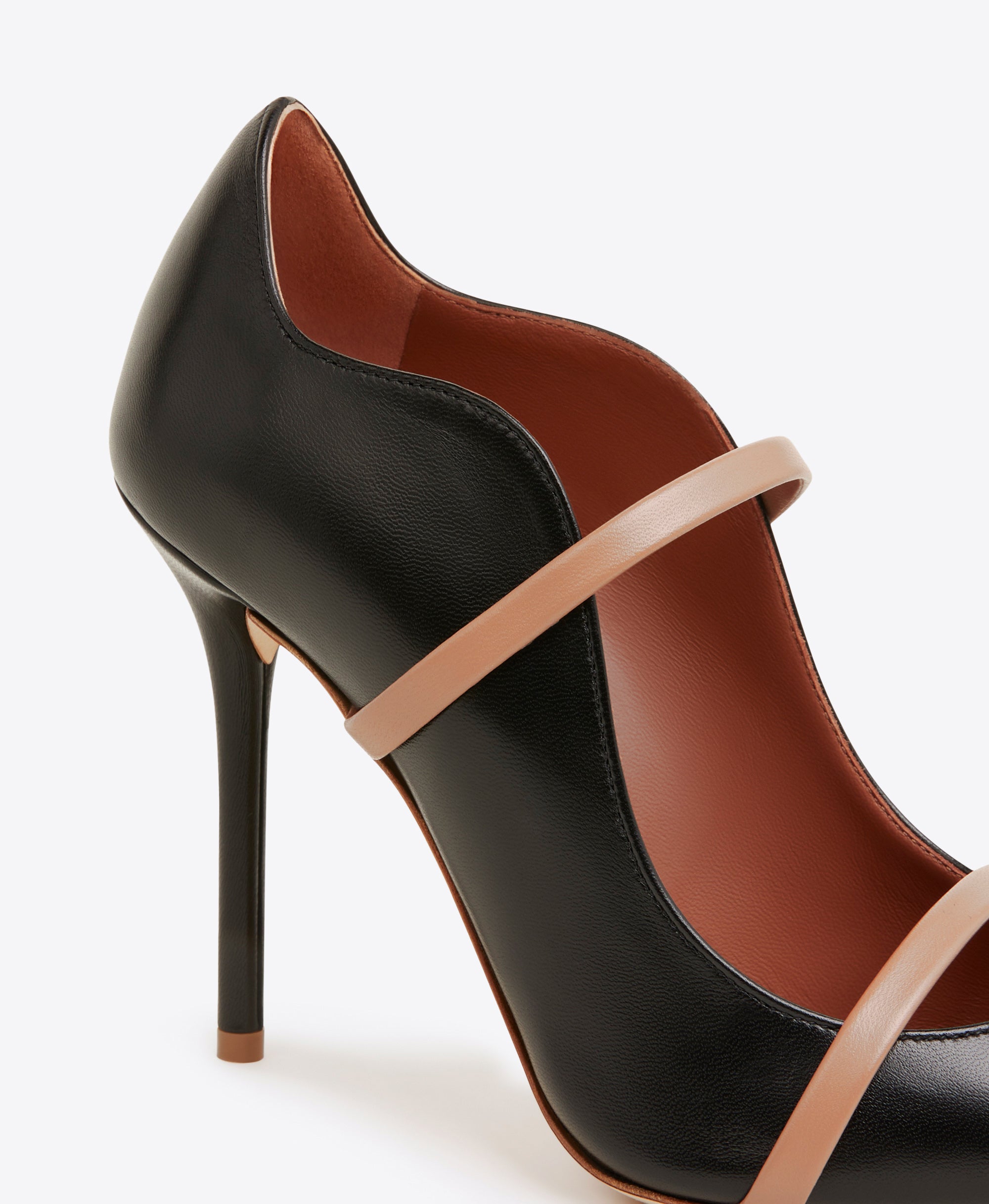 Maureen 100mm Black Nude Leather Stiletto Heels Malone Souliers