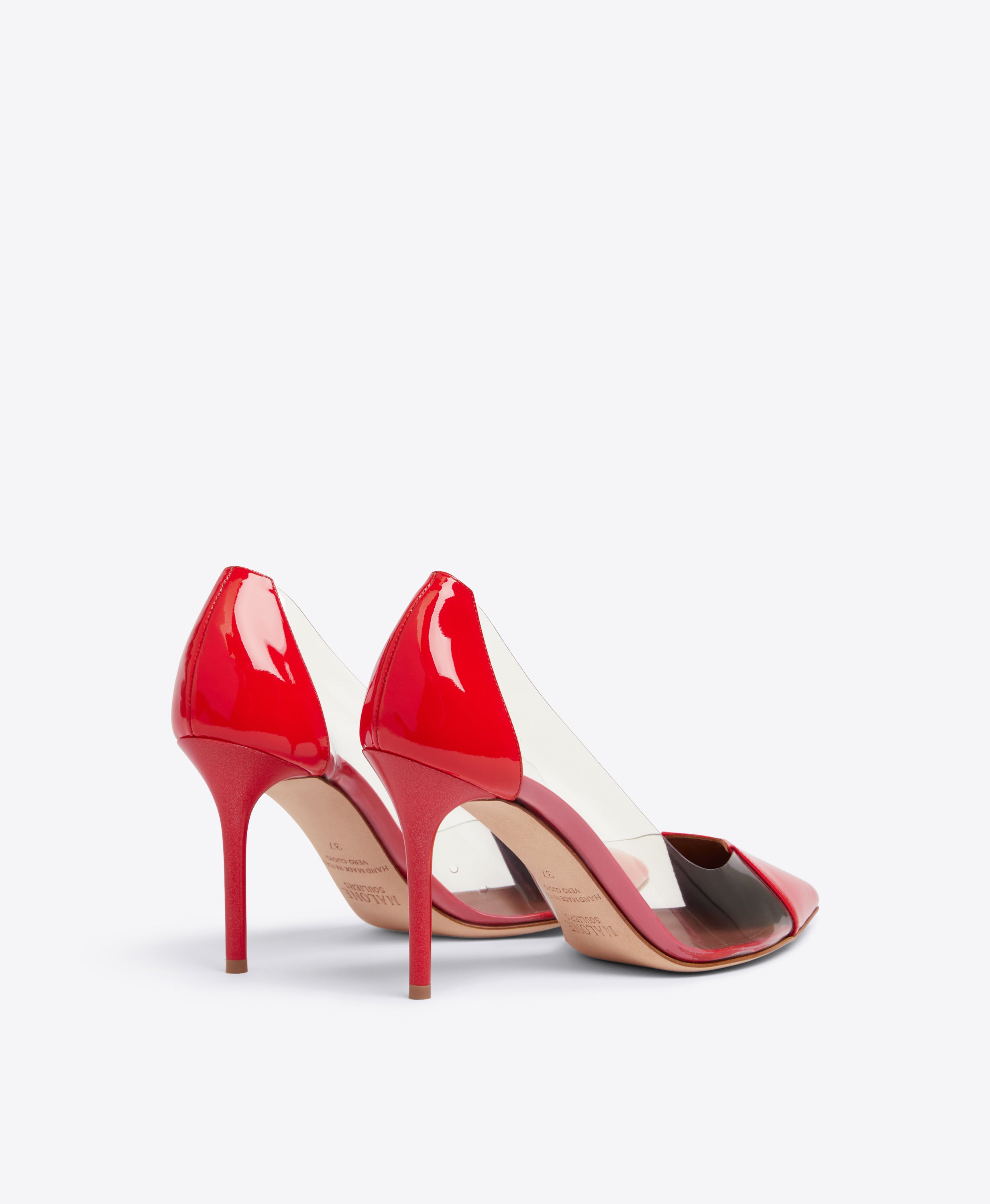 Red vinyl clearance heels