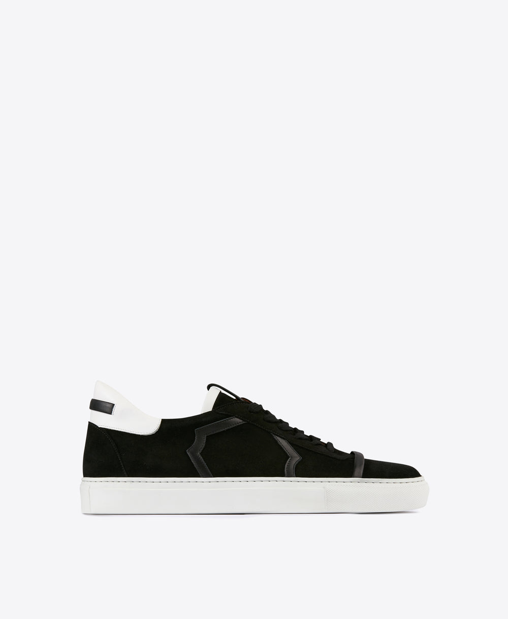 Men's Black and Suede Sneakers Malone Souliers