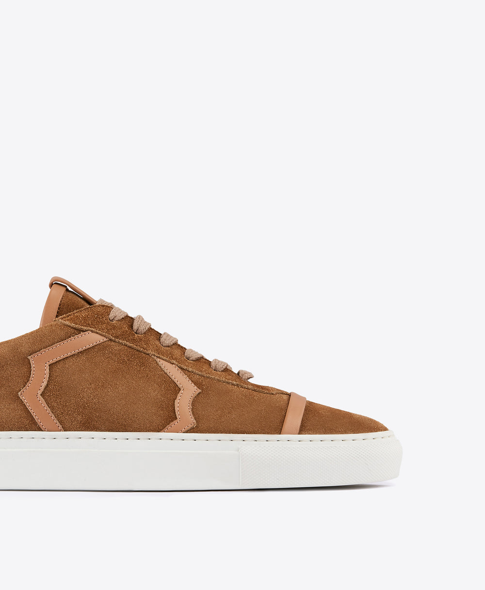 Men's Brown Suede Sneakers Malone Souliers