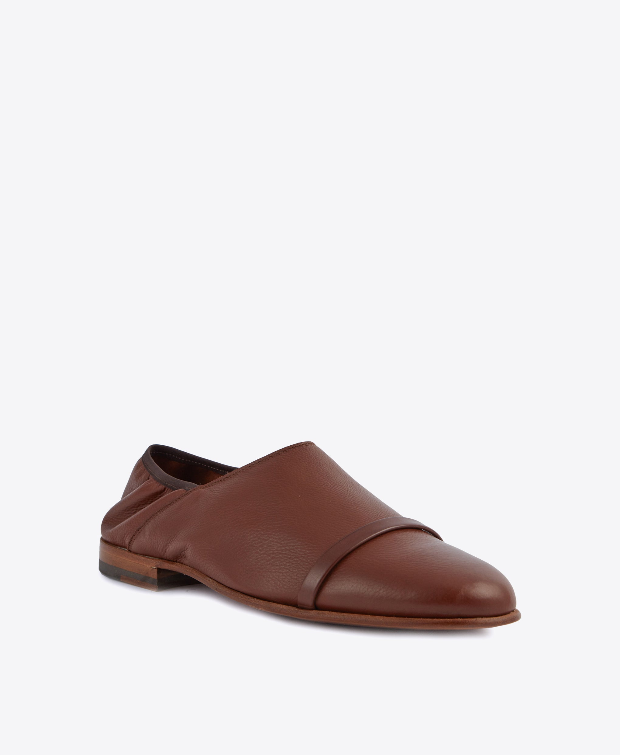 Men's Brown Leather Flat Loafers Malone Souliers