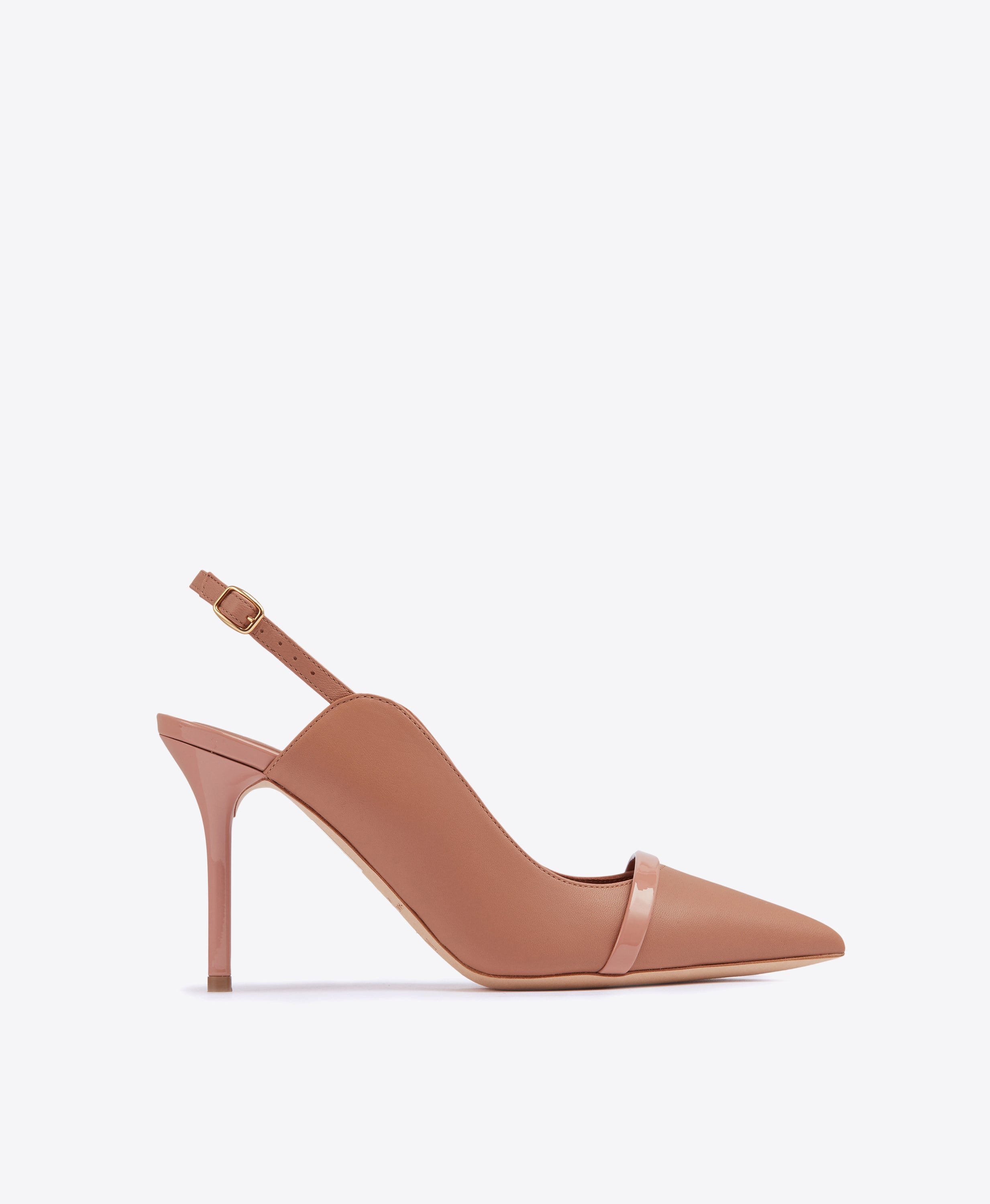 Marion 85 Blush Leather Slingbacks