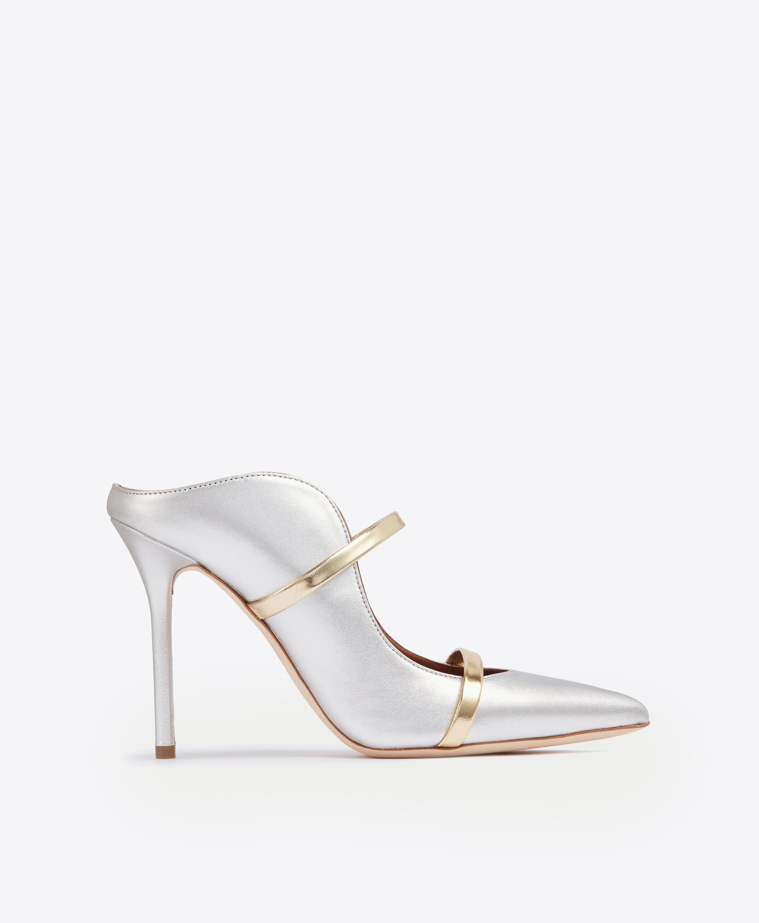 Maureen 100mm in Silver Size 35 by Malone Souliers